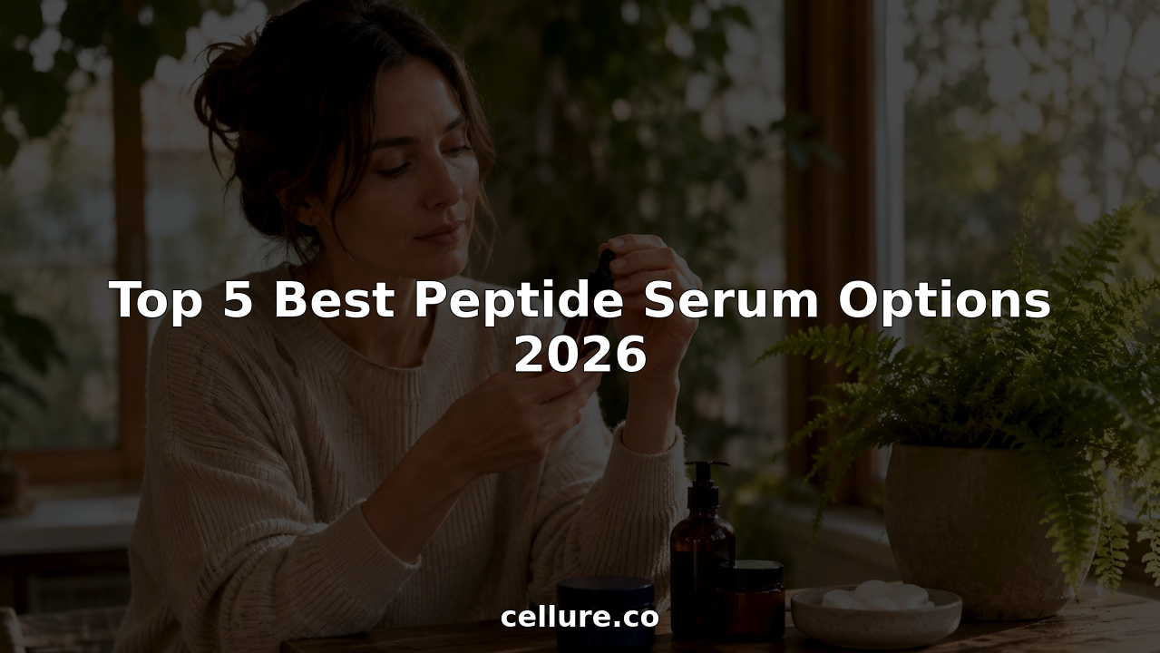 Young woman applying peptide serum in bathroom