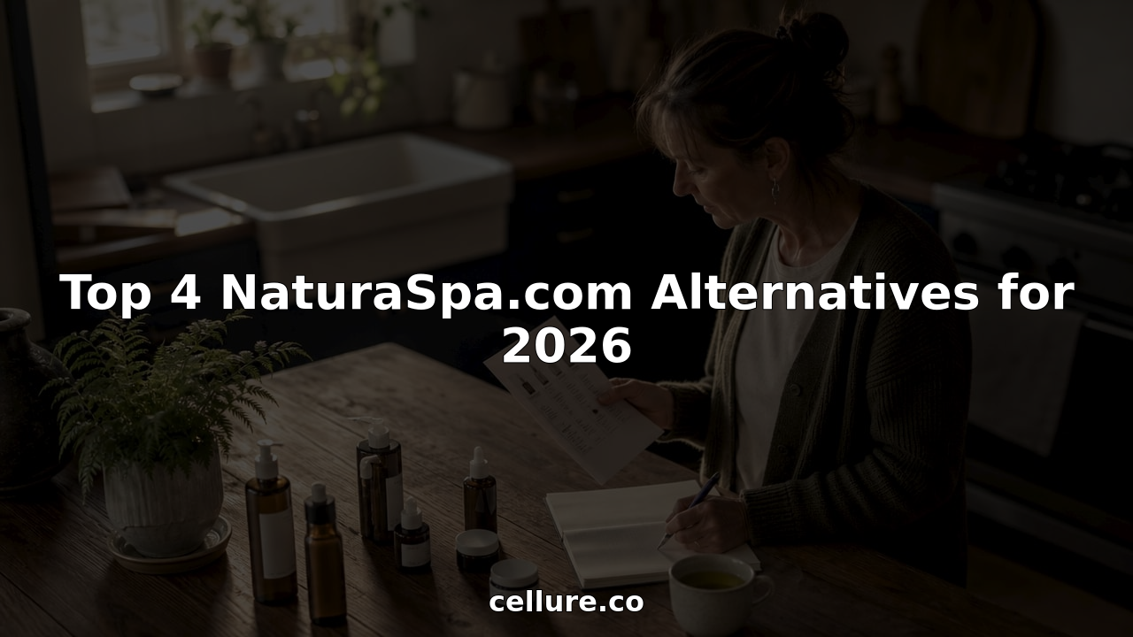 Woman comparing skincare product alternatives at desk